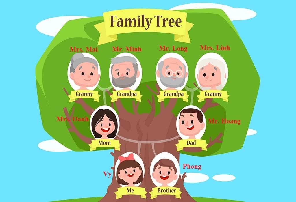 Gia phả cây Gia đình hoạt hình tổ tiên Clipart hoạt hình gia đình png   PNGEgg