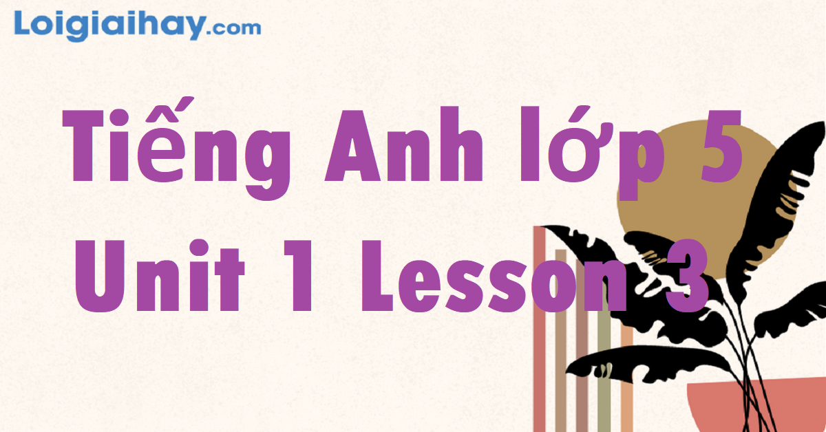 tiếng anh lớp 5 tập 1 unit 1 lesson 3