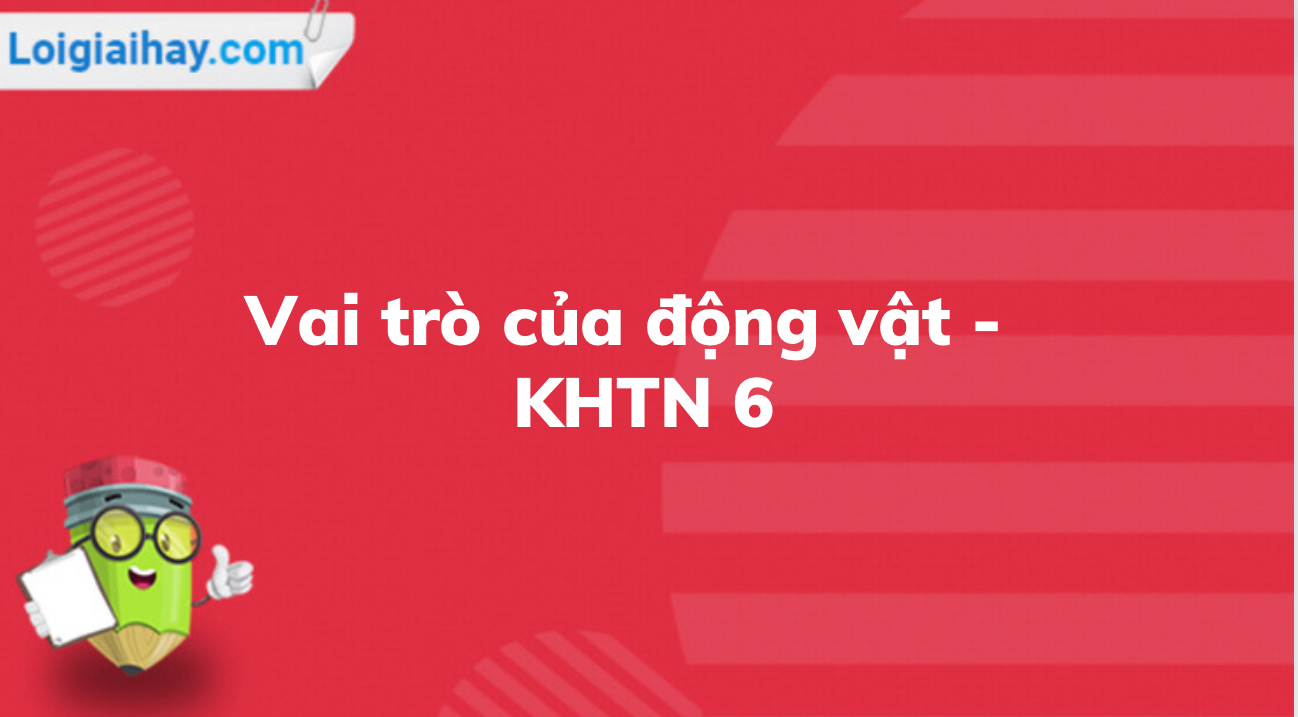 Vai trò của động vật - loigiaihay.com